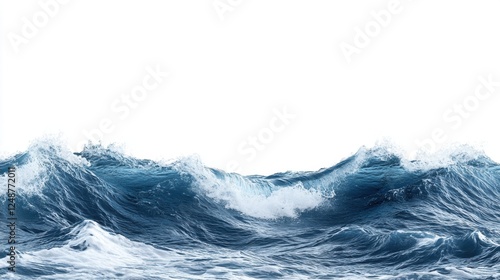 Wallpaper Mural Powerful Ocean Waves Crashing on a White Background Torontodigital.ca