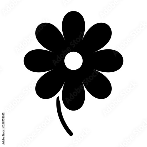 Flowers Vector Glyph Icon Design