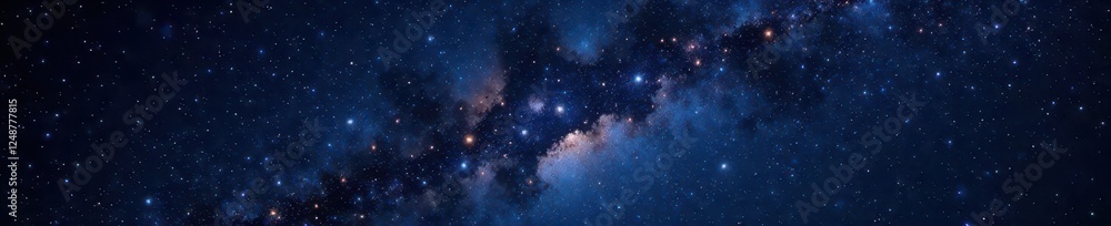 Fototapeta premium Vast, inky blackness speckled with countless glittering stars , night sky photography, dark, deep space