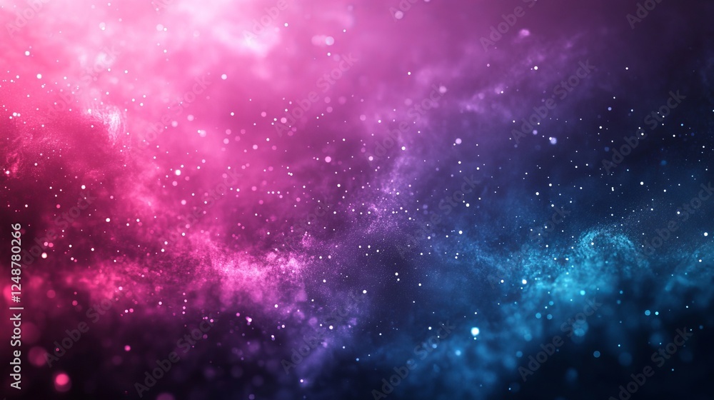 a mesmerizing abstract background with a vibrant pink and blue nebula, sprinkled with shimmering stars. The image evokes a sense of wonder and cosmic beauty. a mesmerizing abstract background with a vibrant pink and blue nebula, sprinkled with shimmering stars. The image evokes a sense of wonder and cosmic beauty.