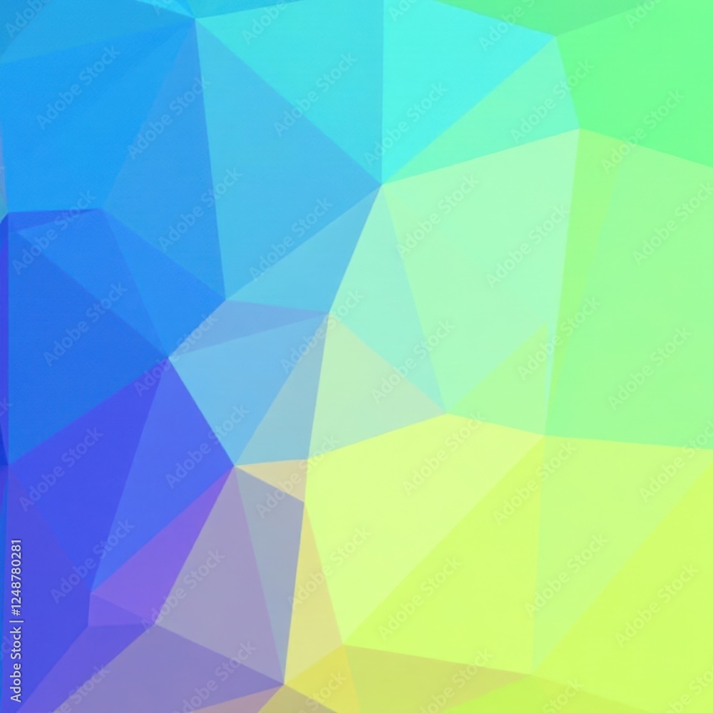 Fototapeta premium Abstract blue yellow gradient polygon backdrop, creative, clean, lines