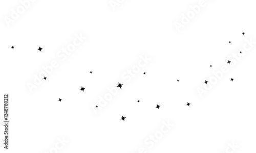 Black star shooting with an elegant star.Meteoroid, comet, asteroid, stars. Stars on a transparent background. Vector illustration.