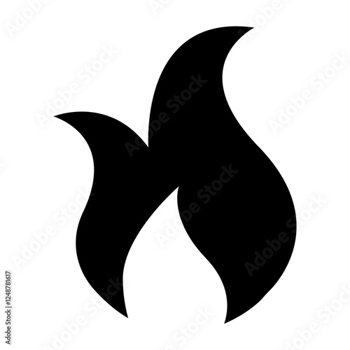 Fire Vector Glyph Icon Design