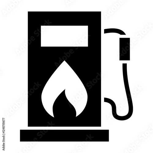 Gas Pump Vector Glyph Icon Design