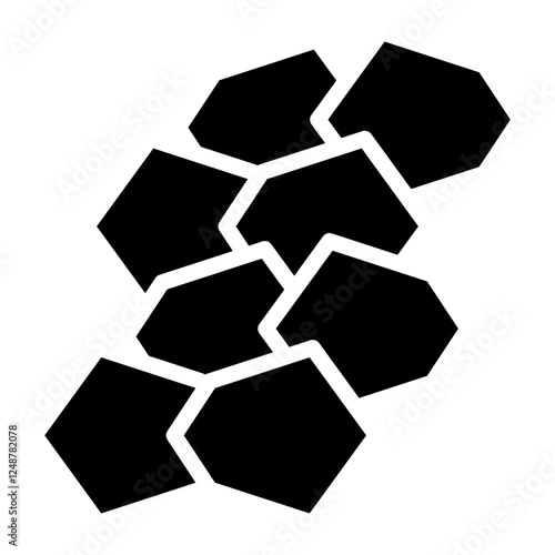 Coal Vector Glyph Icon Design