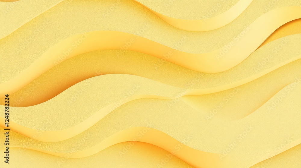 Obraz premium Abstract Yellow Wavy Graphic Design - Modern Art Background