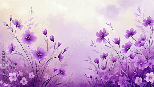 painting of purple flowers 