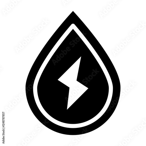 Water Energy Vector Glyph Icon Design