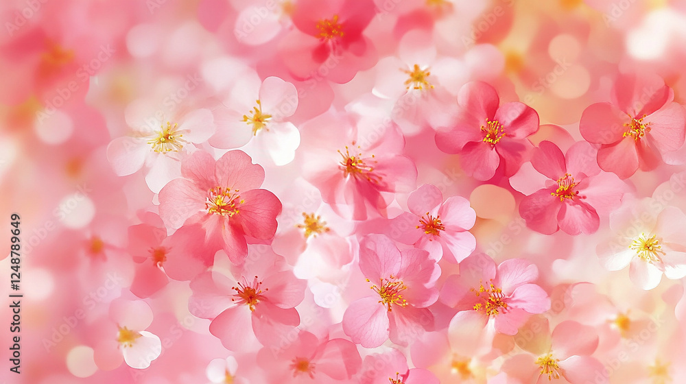 Soft pink cherry blossom image. Bokeh background Soft pink cherry blossom image. Bokeh background