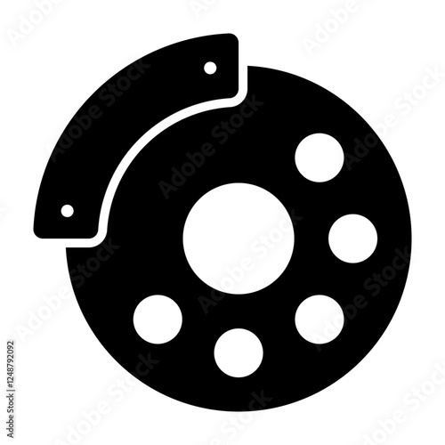 Brake Disk Vector Glyph Icon Design Design