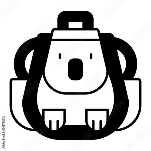 Backpack black icon