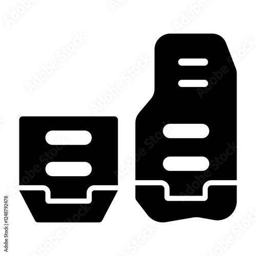 Pedals Vector Glyph Icon Design Design