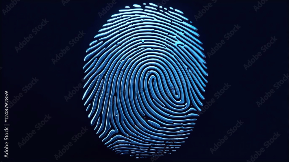 Biometric Fingerprint Scanner Identification Futuristic Digital Processing for Security Surveillance Identity Technology, exceptionality and uniqueness Biometric Fingerprint Scanner Identification Futuristic Digital Processing for Security Surveillance Identity Technology, exceptionality and uniqueness