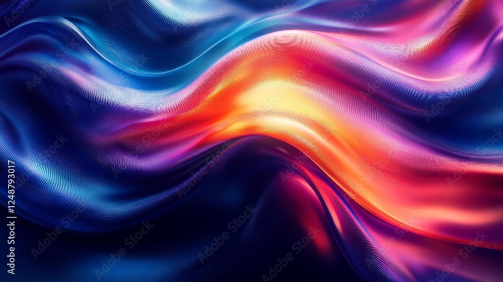 Abstract Colorful Gradient Wave Background. Generative AI Abstract Colorful Gradient Wave Background. Generative AI