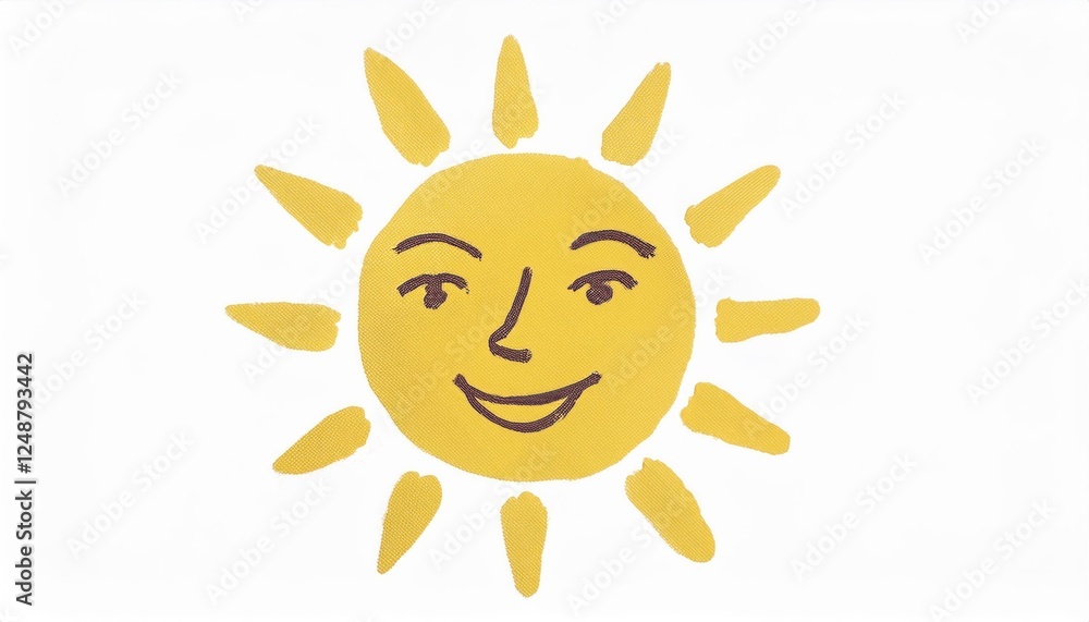 hand-drawn smiling sun illustration with winking face and radiating rays, ideal for children’s designs and cheerful branding
hand-drawn smiling sun illustration with winking face and radiating rays, ideal for children’s designs and cheerful branding
