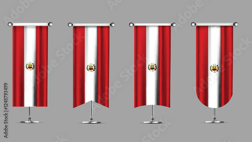 Collection of Vertical Banners Featuring the Peru Flag