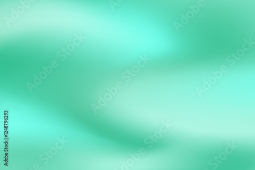 Menthol colored gradient mesh texture background. Soft bright flow fresh green gradient