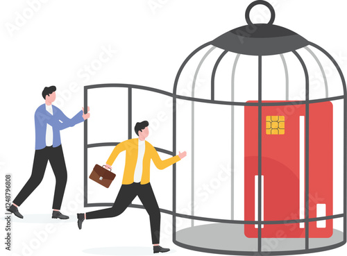 Financial money trap, risk in investment, ponzi scheme or business pitfall concept,

