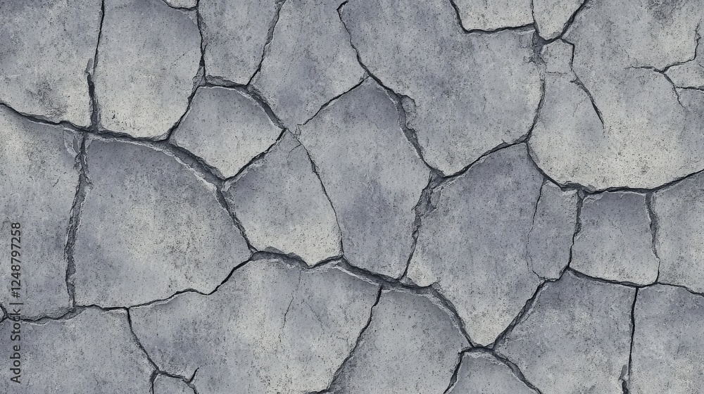 Fototapeta premium Stunning Grey Cracked Stone Wall Texture