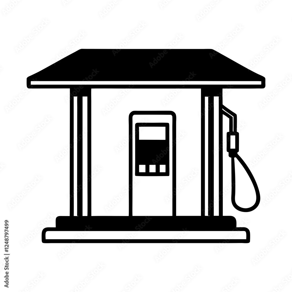 sleek modern gas station icon design. vector fuel pump with digital screen and nozzle. professional gas station branding icon. sleek modern gas station icon design. vector fuel pump with digital screen and nozzle. professional gas station branding icon.