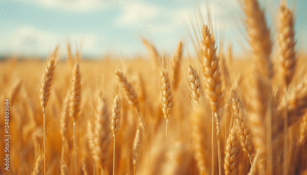 Golden Wheat Field: A Serene Summer Harvest Golden Wheat Field: A Serene Summer Harvest