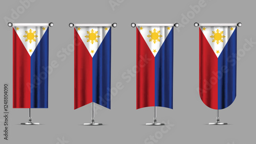 Collection of Vertical Banners Featuring the PHILIPPINES Flag