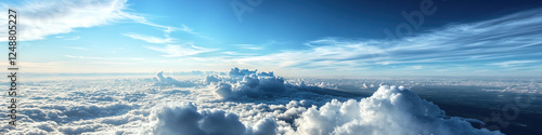 Wallpaper Mural High-Altitude View of Cumulus Clouds and Stratus Sky Torontodigital.ca