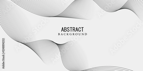 Abstract vector background with black wavy lines. EPS10