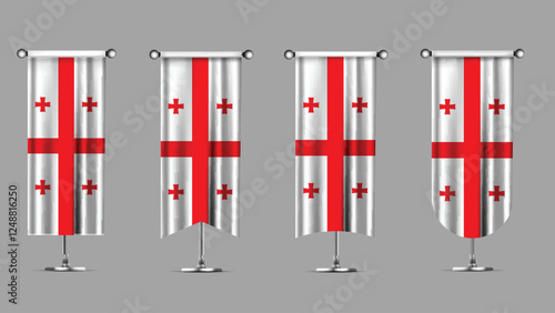 Collection of Vertical Banners Featuring the GEORGIA Flag