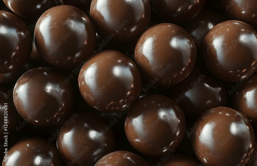 A tantalizing array of luscious chocolate spheres, a symphony of sweetness and indulgence designed to evoke feelings of comforting delight A tantalizing array of luscious chocolate spheres, a symphony of sweetness and indulgence designed to evoke feelings of comforting delight
