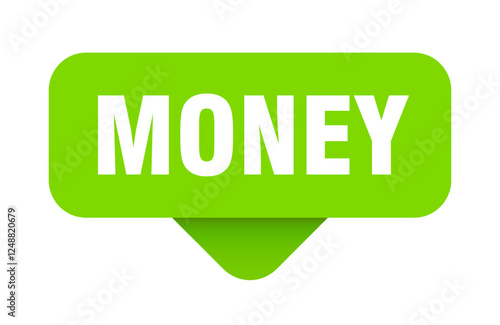 money sticker. money sign on transparent background