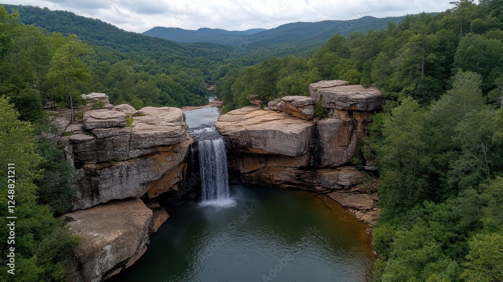 A majestic waterfall cascades energetically over rugged rock formations, surrounded by lush forests, epitomizing natural beauty and dynamic motion. A majestic waterfall cascades energetically over rugged rock formations, surrounded by lush forests, epitomizing natural beauty and dynamic motion.