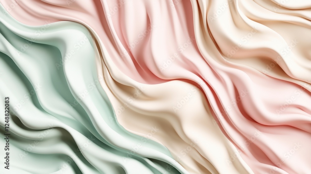 Obraz premium Delicate Pastel Fabric Texture Background Design