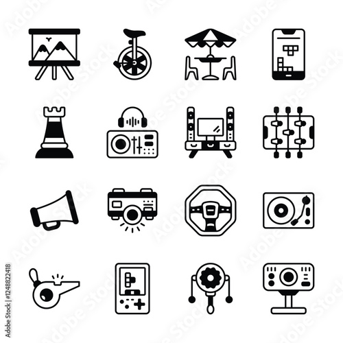 Take a look at this amazing icons representing various lifestyle and entertainment items