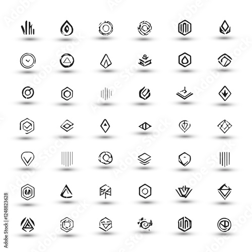 Set collection icon brand identity business logo design idea