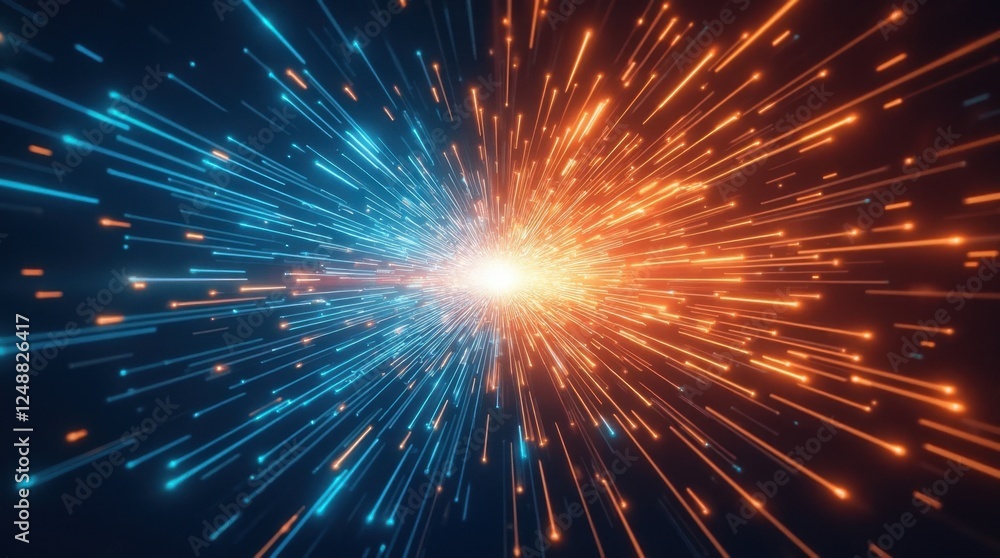 Abstract Starburst Pattern with Converging Rays Abstract Starburst Pattern with Converging Rays