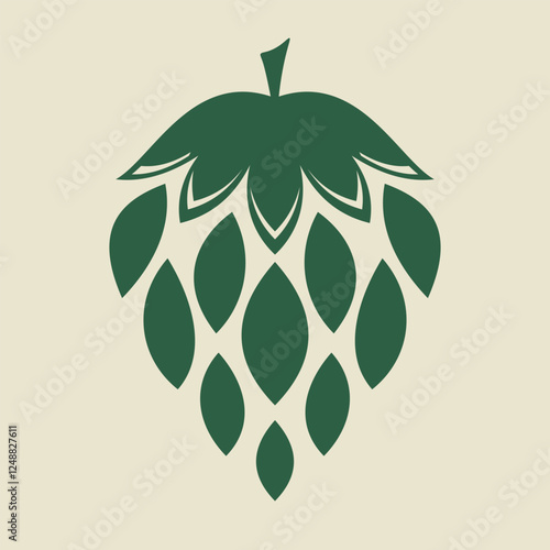 Hop cone icon isolated. Vector illustration