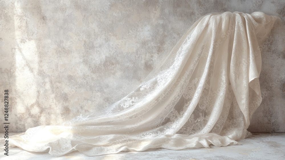 Elegant Ornate Drapery with Realistic Textures Enhancing Interior Space and Light Dynamics for Artistic Backgrounds Elegant Ornate Drapery with Realistic Textures Enhancing Interior Space and Light Dynamics for Artistic Backgrounds