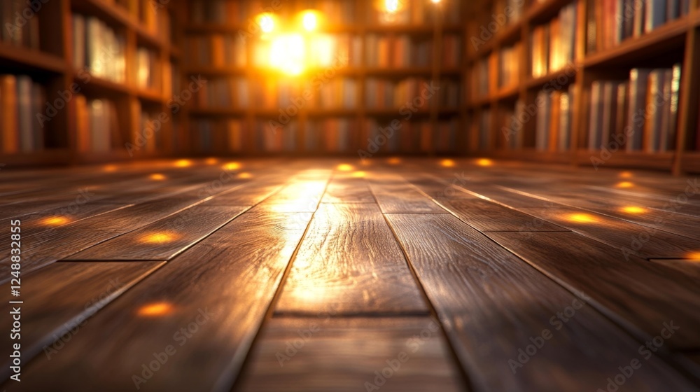 Close-up View of Wooden Flooring Illuminated by Warm Light. Generative AI Close-up View of Wooden Flooring Illuminated by Warm Light. Generative AI