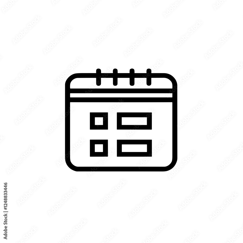 Calendar vector icon for date and event planning Calendar vector icon for date and event planning