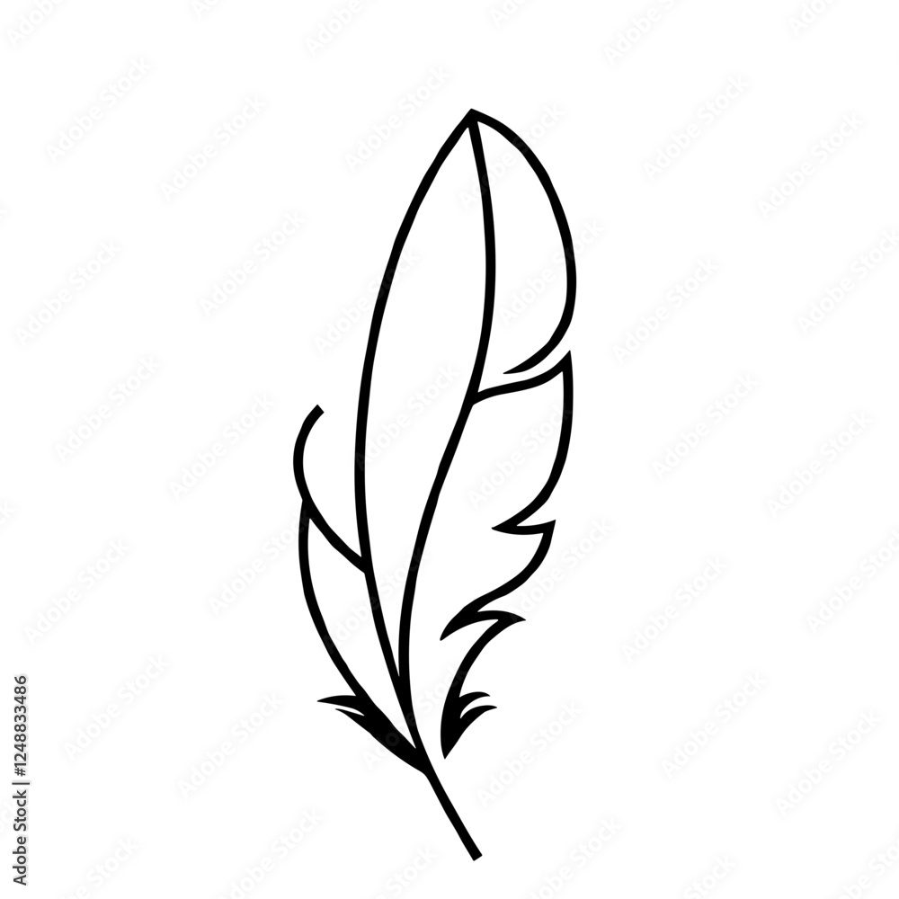 Feather vector icon for writing and creativity designs Feather vector icon for writing and creativity designs
