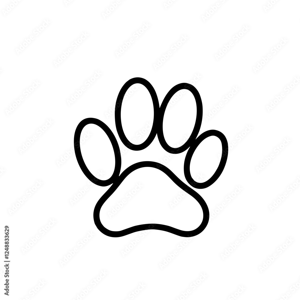 Paw print icon for pet care and animal-related applications Paw print icon for pet care and animal-related applications