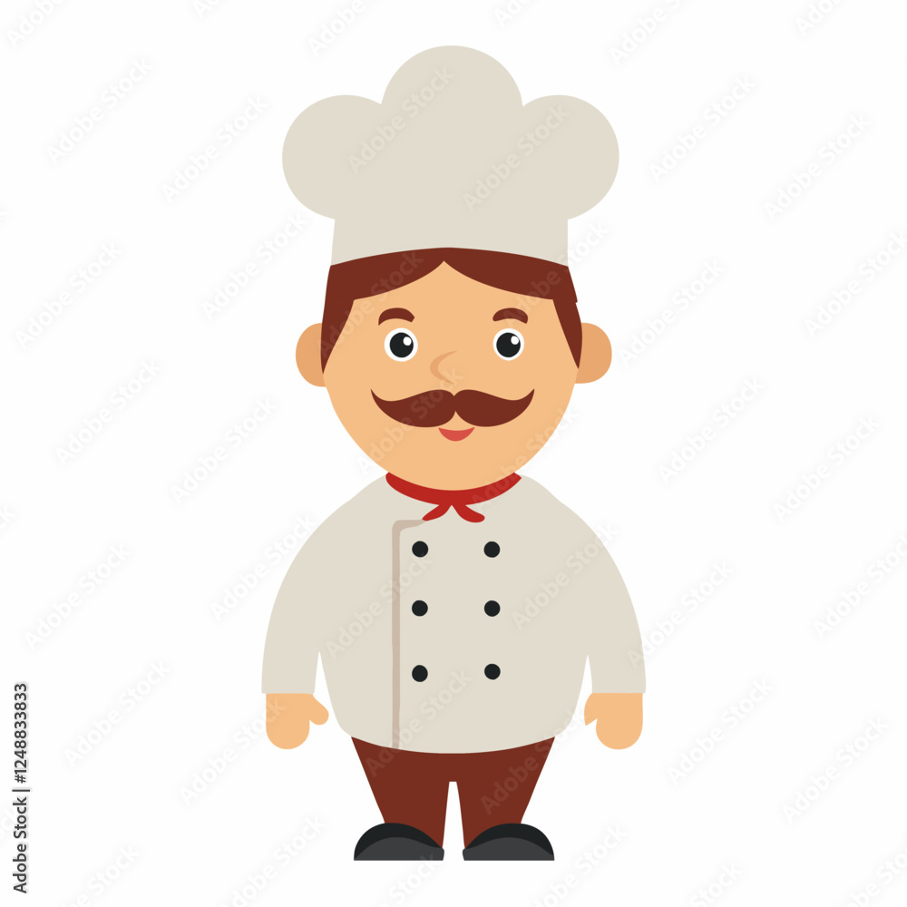 cartoon chef. illustration cook on white background. Vector illustration cartoon chef. illustration cook on white background. Vector illustration