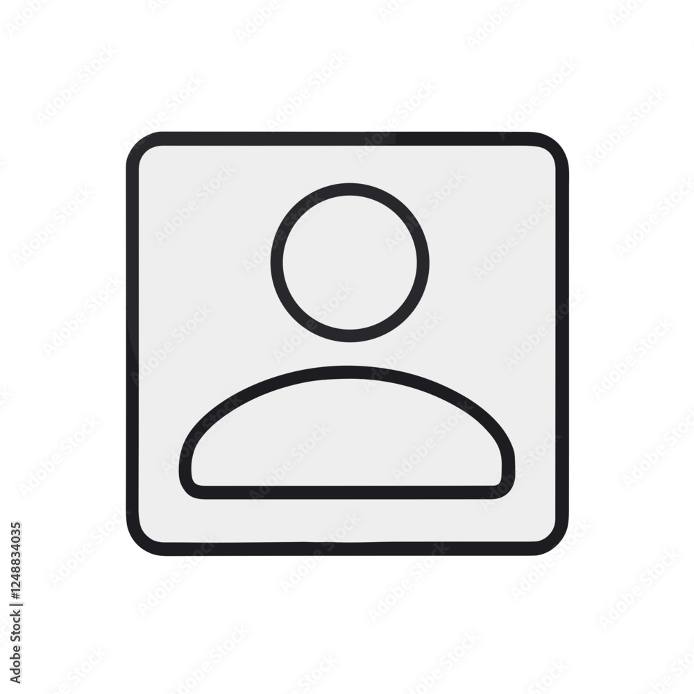 Fototapeta premium User Profile Icon for Website and App Design