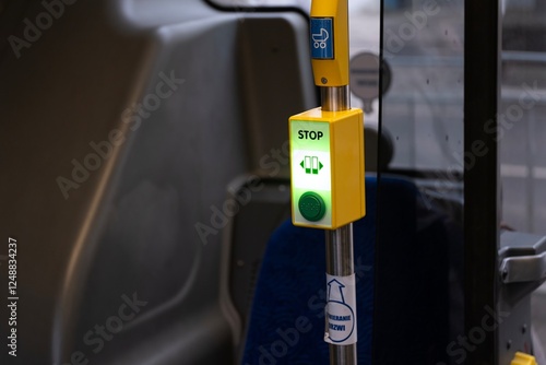 Wallpaper Mural Bus Stop Button with Green Light Torontodigital.ca