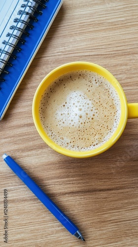 Morning Coffee Break with Simple Desk Setup