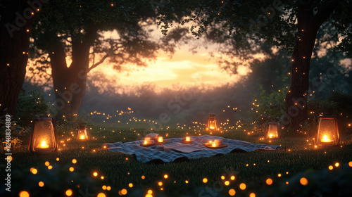 Enchanted Forest Picnic at Sunset: A Magical Evening