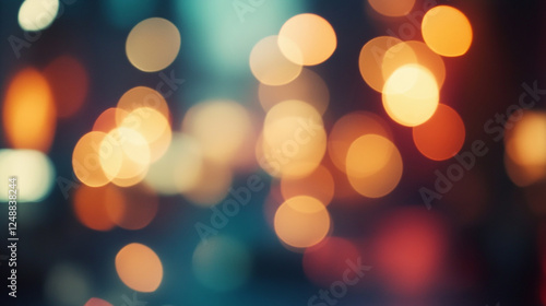 Out-of-focus photo of city lights at night. 