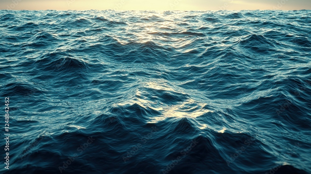 Fototapeta premium Ocean waves sunset background texture