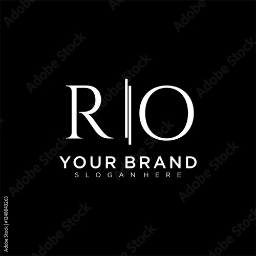 RO letter monogram logo with bussines style dsign